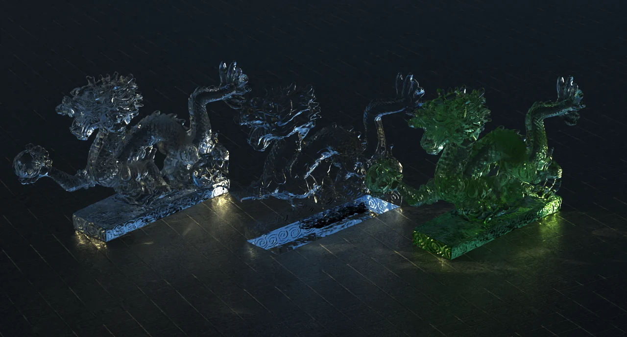 Glass study, rendered in Shuaa
