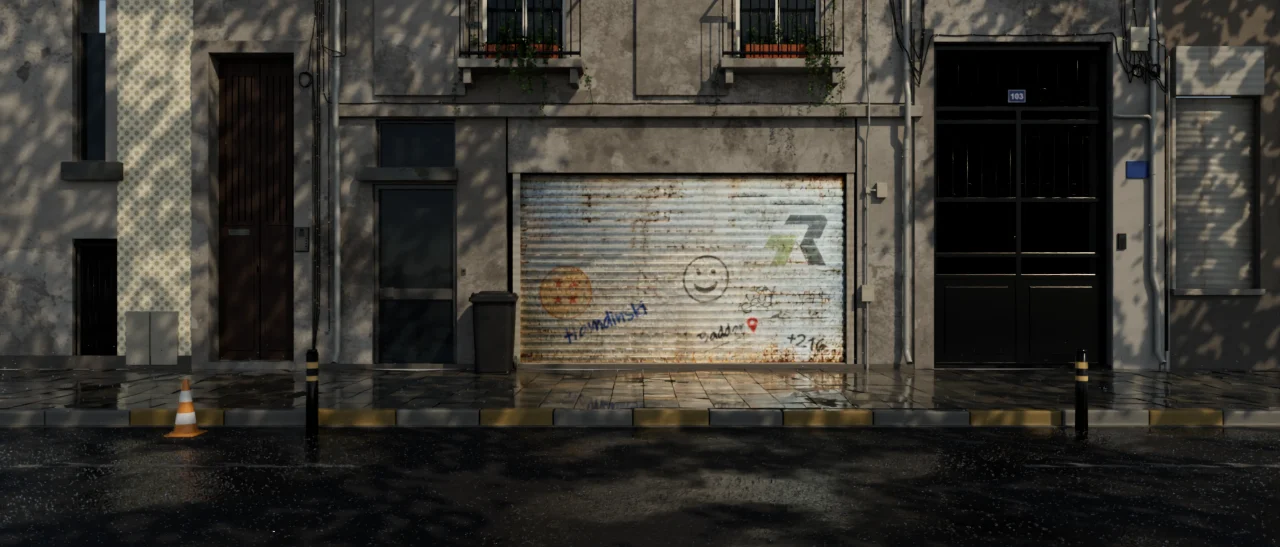 Street-01, rendered in Shuaa